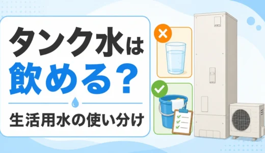 停電・断水時にエコキュートのタンク水は飲める？取り出し方と使える用途