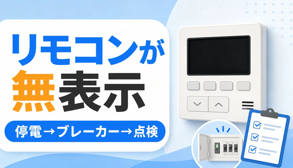 画面がつかないエコキュートのリモコンと停電・ブレーカー・点検の確認順