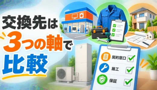 エコキュート交換はどこに頼む？家電量販店・専門業者・リフォーム会社の比較