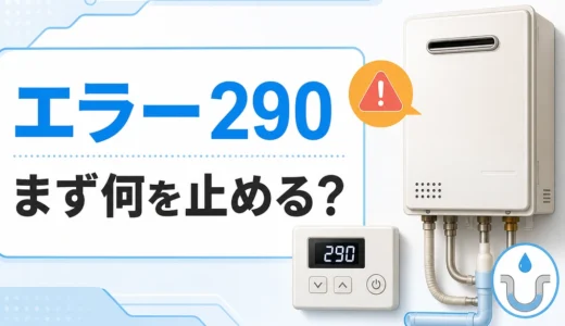 エコジョーズのエラー290は中和器？使用停止と点検依頼の判断