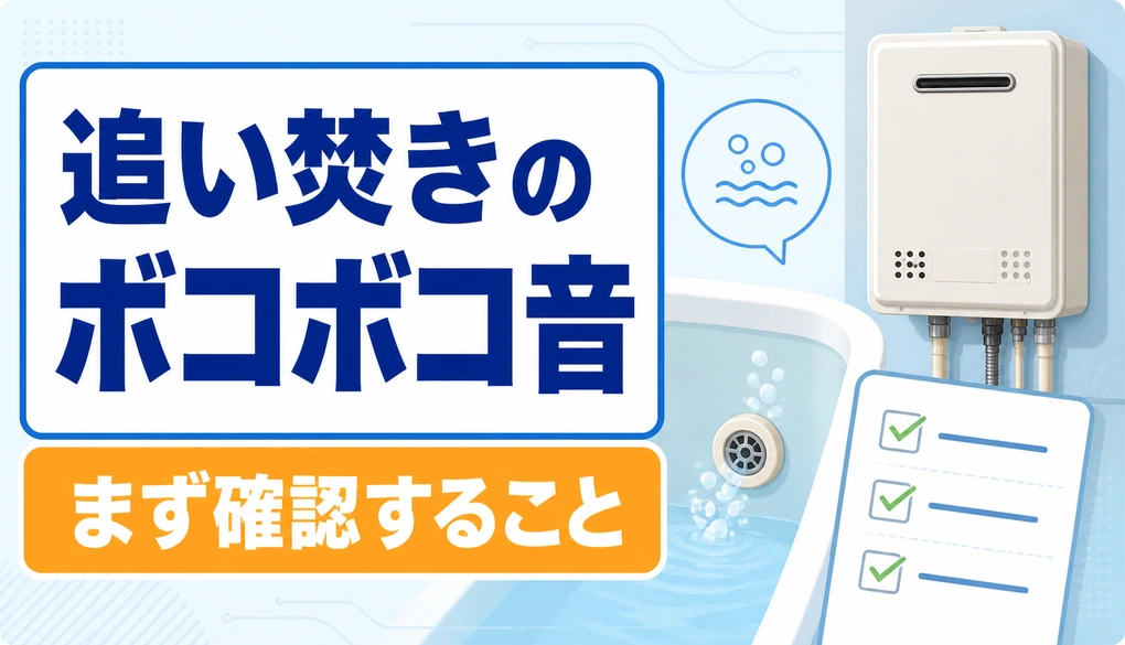 追い焚きのボコボコ音を循環口と確認リストで示したサムネイル