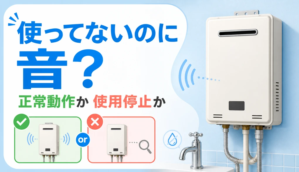 給湯器を使っていないのに音がするときの正常動作と使用停止の判断