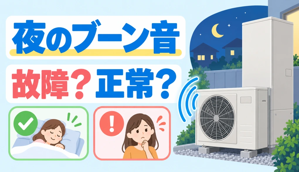 夜のエコキュートのブーン音を故障か正常か見分けるサムネイル