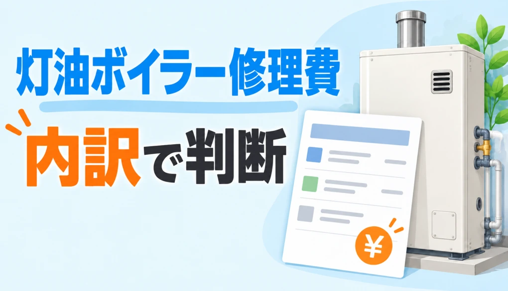 灯油ボイラーの修理費を見積書の内訳で判断するイメージ