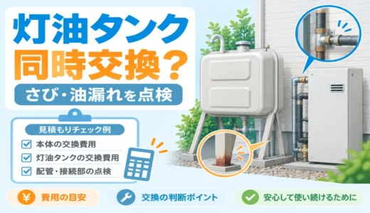 石油給湯器の交換時に灯油タンクも替える？さび・油漏れの確認項目